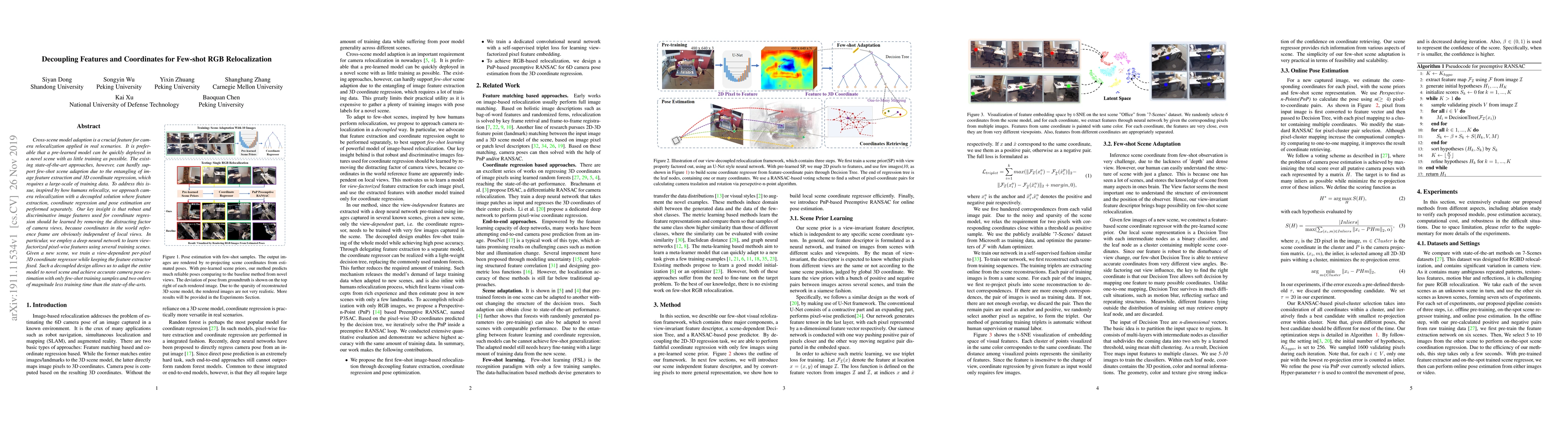 Thumbnail for Decoupling Features and Coordinates for Few-shot RGB Relocalization