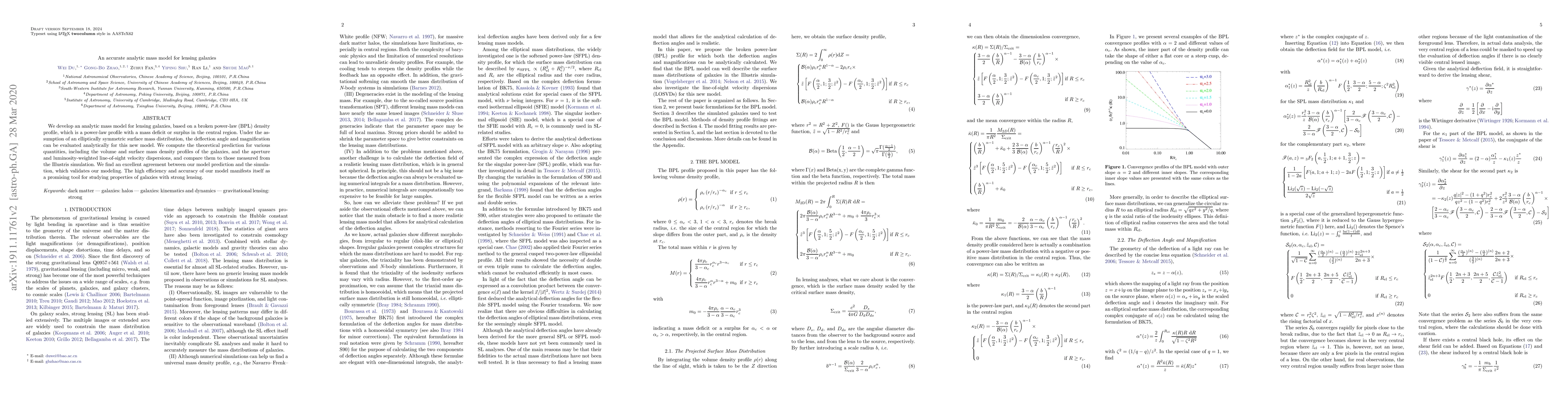 Thumbnail for An accurate analytic mass model for lensing galaxies