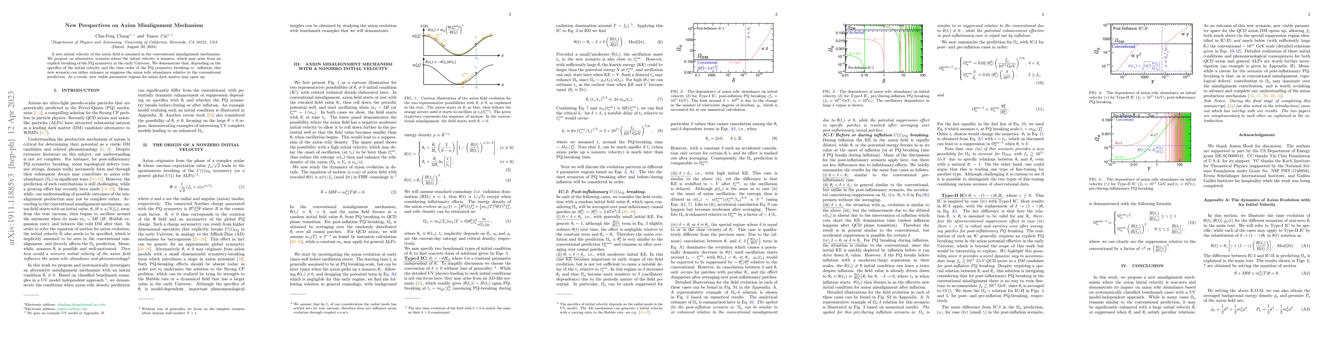 Thumbnail for New Perspectives on Axion Misalignment Mechanism