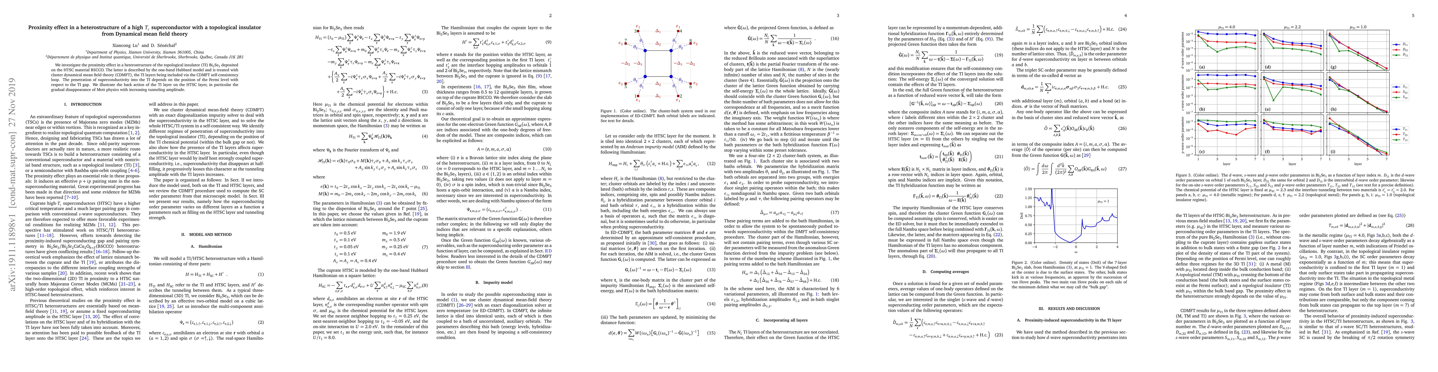 Thumbnail for Proximity effect in a heterostructure of a high $T_c$ superconductor
  with a topological insulator from Dynamical mean field theory