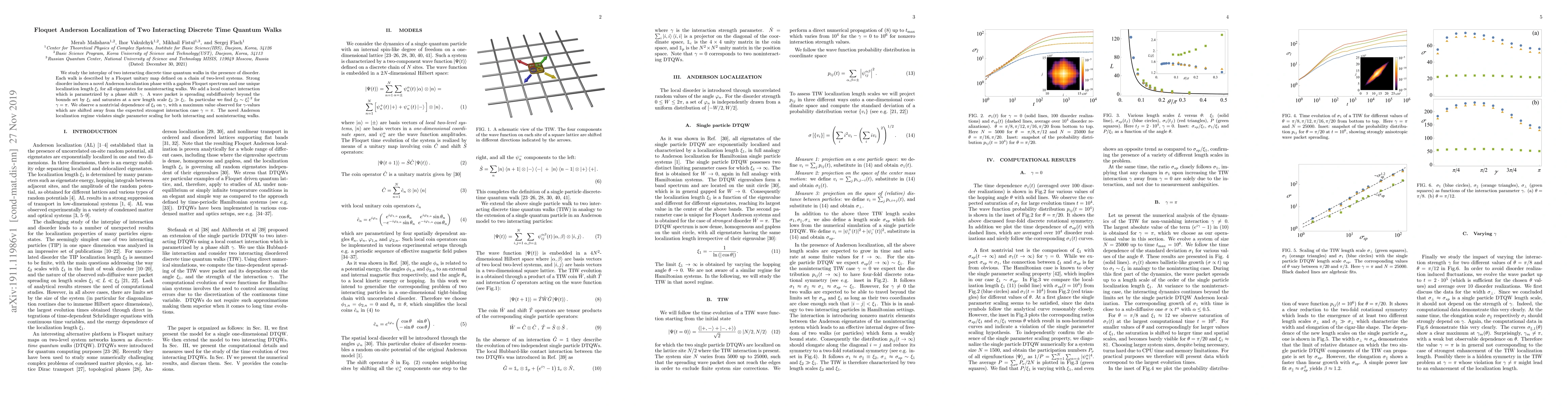 Thumbnail for Floquet Anderson Localization of Two Interacting Discrete Time Quantum
  Walks
