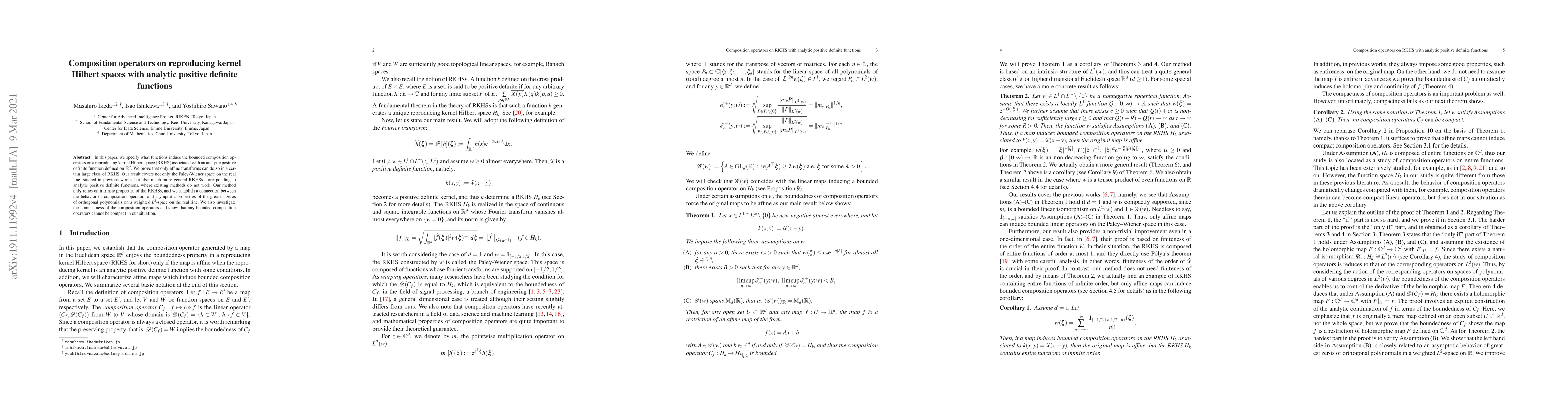 Thumbnail for Composition operators on reproducing kernel Hilbert spaces with analytic
  positive definite functions