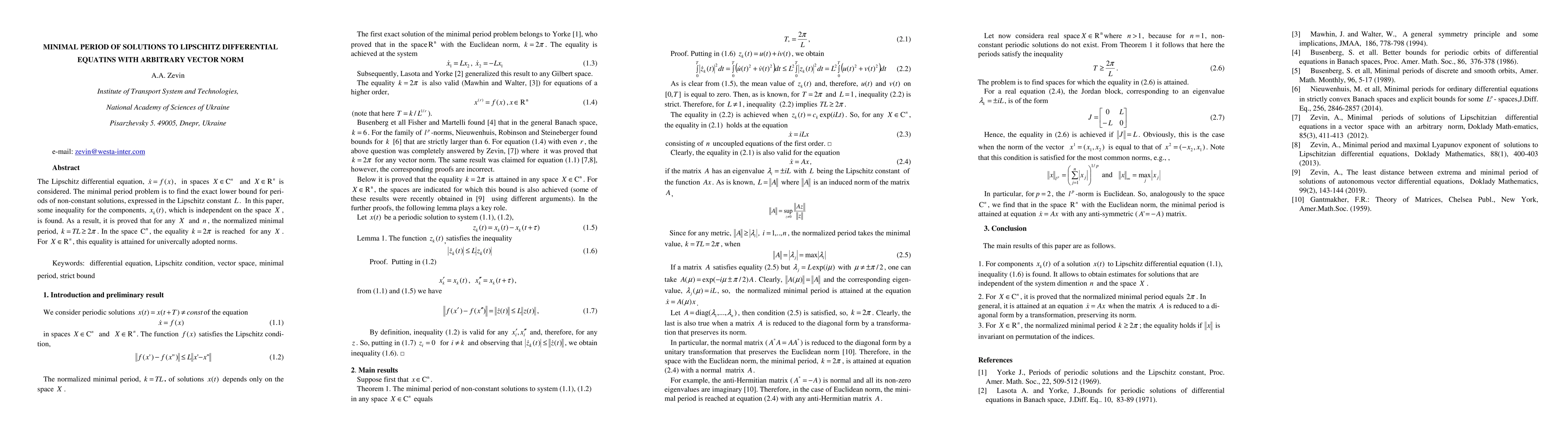 Thumbnail for Minimal period of solutions to Lipschitz differential equations with
  arbitrary vector norm