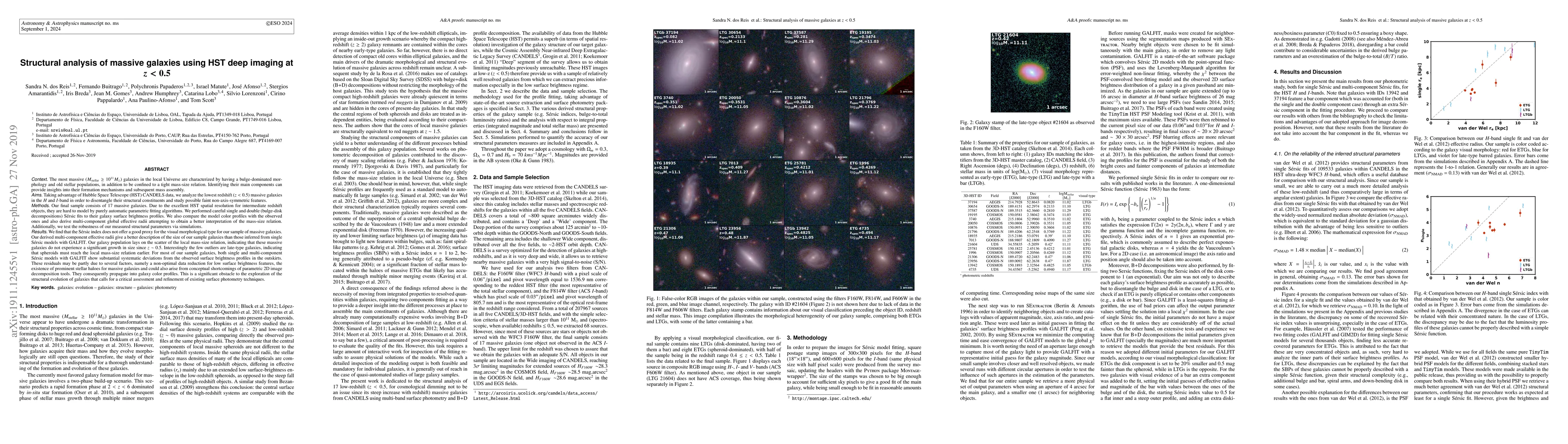 Thumbnail for Structural analysis of massive galaxies using HST deep imaging at z <
  0.5