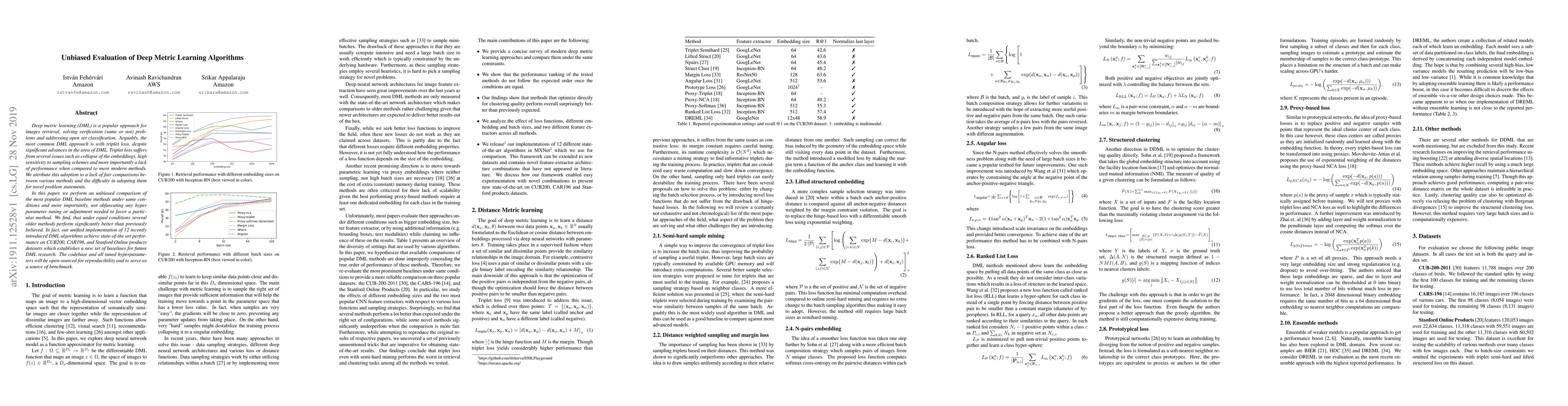 Thumbnail for Unbiased Evaluation of Deep Metric Learning Algorithms