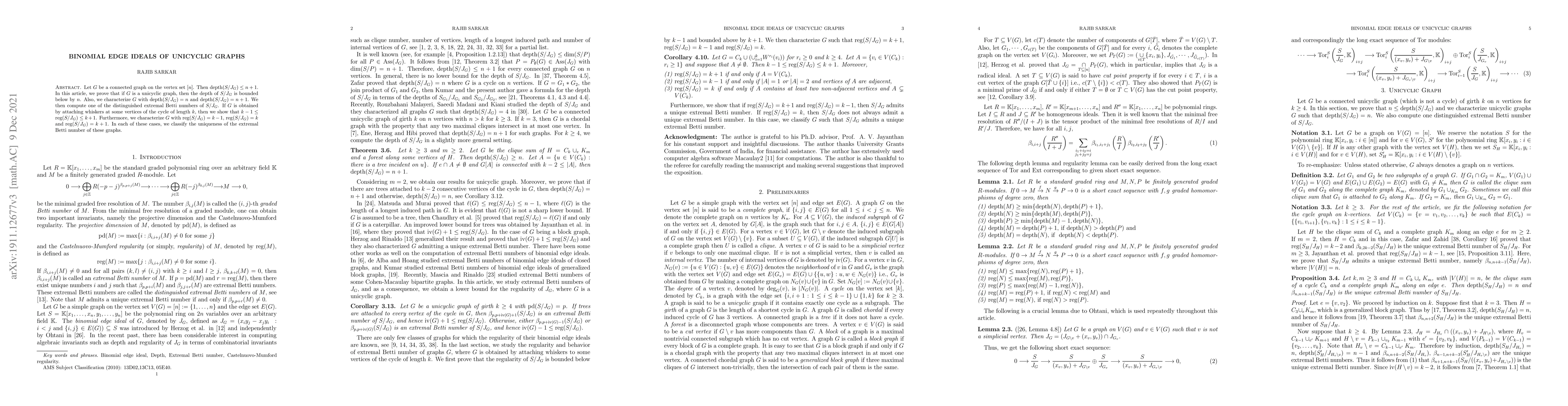 Thumbnail for Binomial Edge Ideals of Unicyclic Graphs