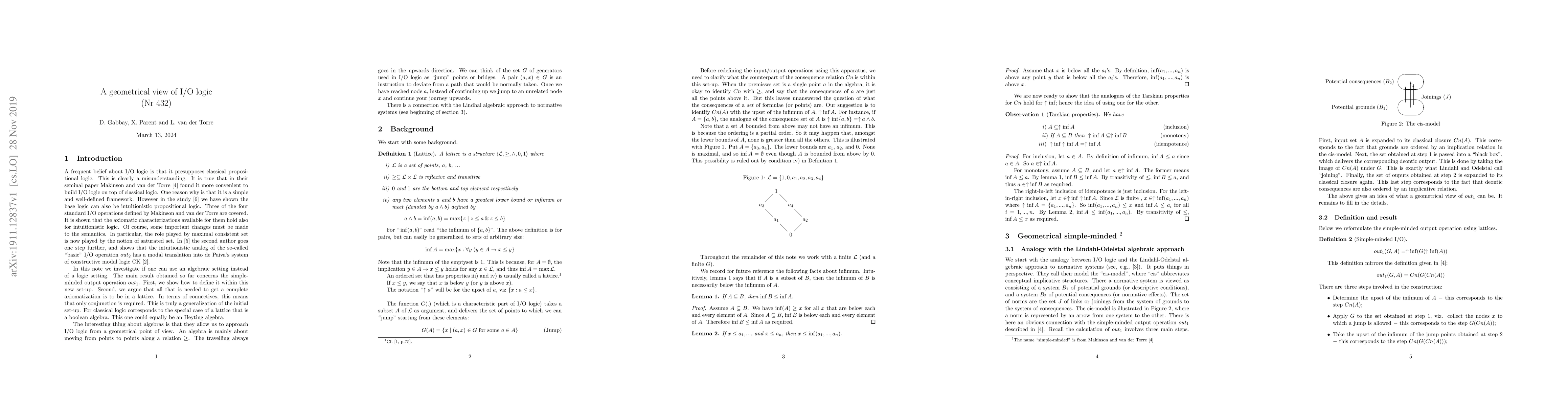 Thumbnail for A geometrical view of I/O logic