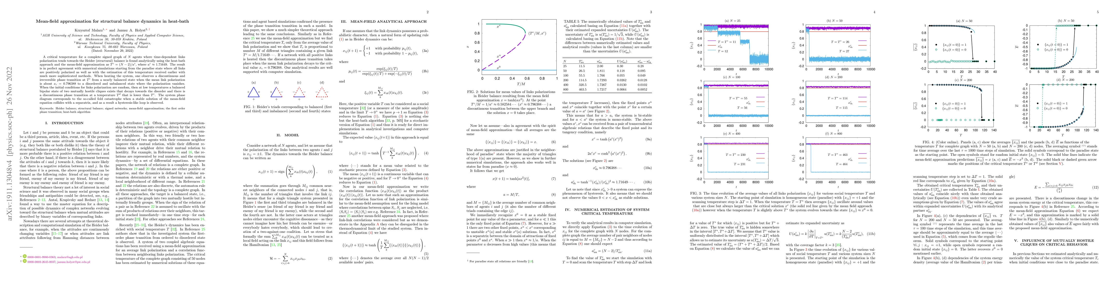 Thumbnail for Mean-field approximation for structural balance dynamics in heat-bath
