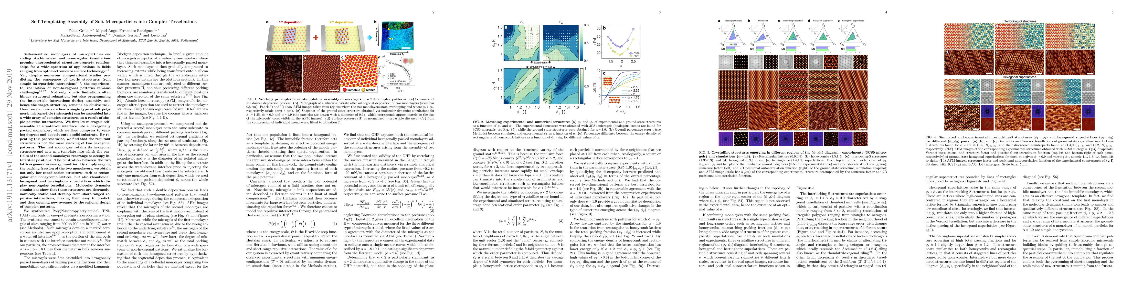 Thumbnail for Self-Templating Assembly of Soft Microparticles into Complex
  Tessellations