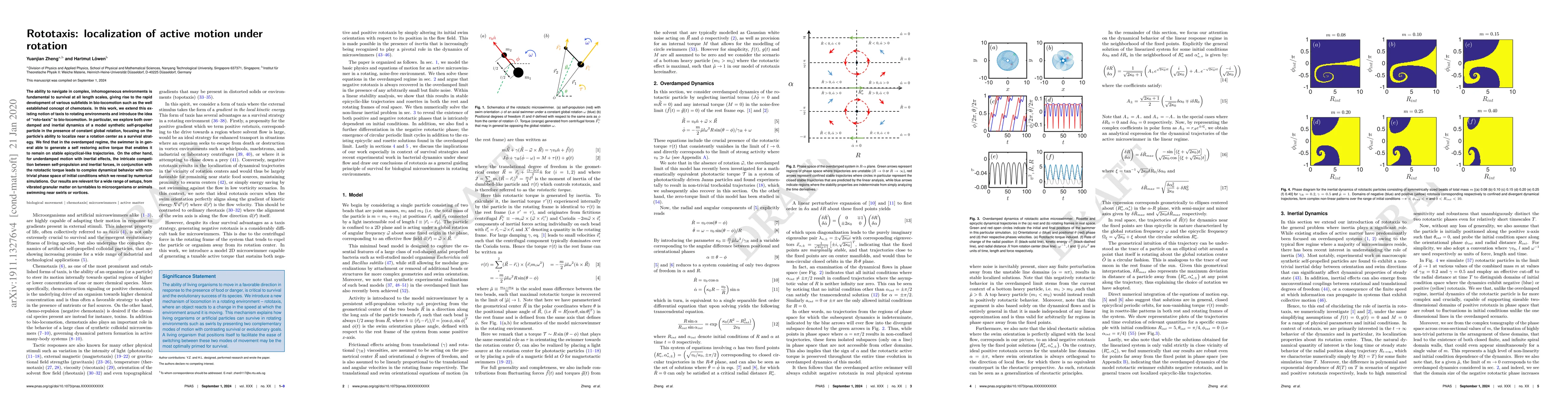 Thumbnail for Rototaxis: localization of active motion under rotation