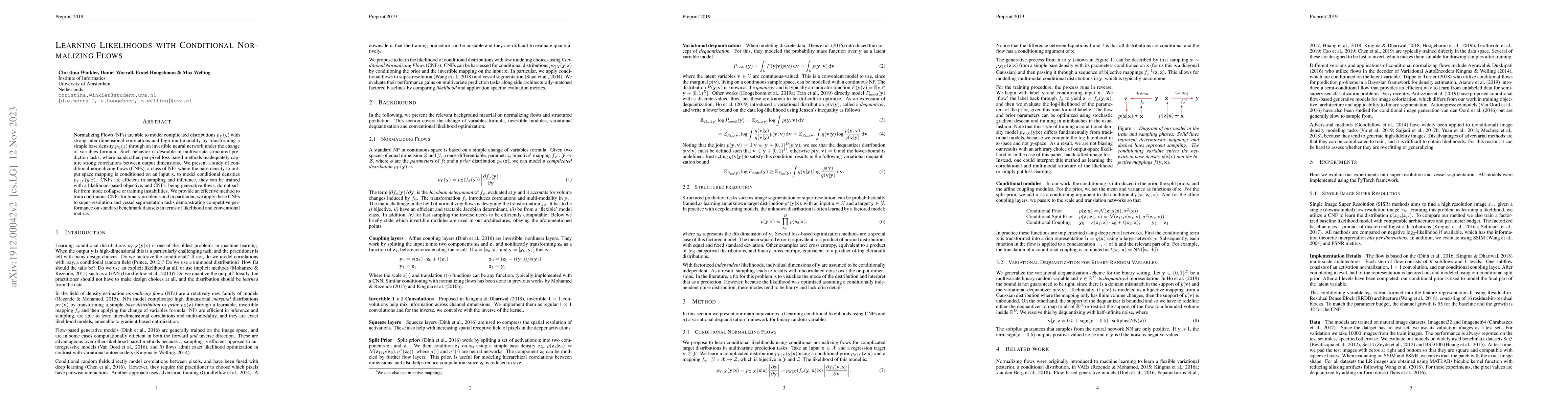 Thumbnail for Learning Likelihoods with Conditional Normalizing Flows