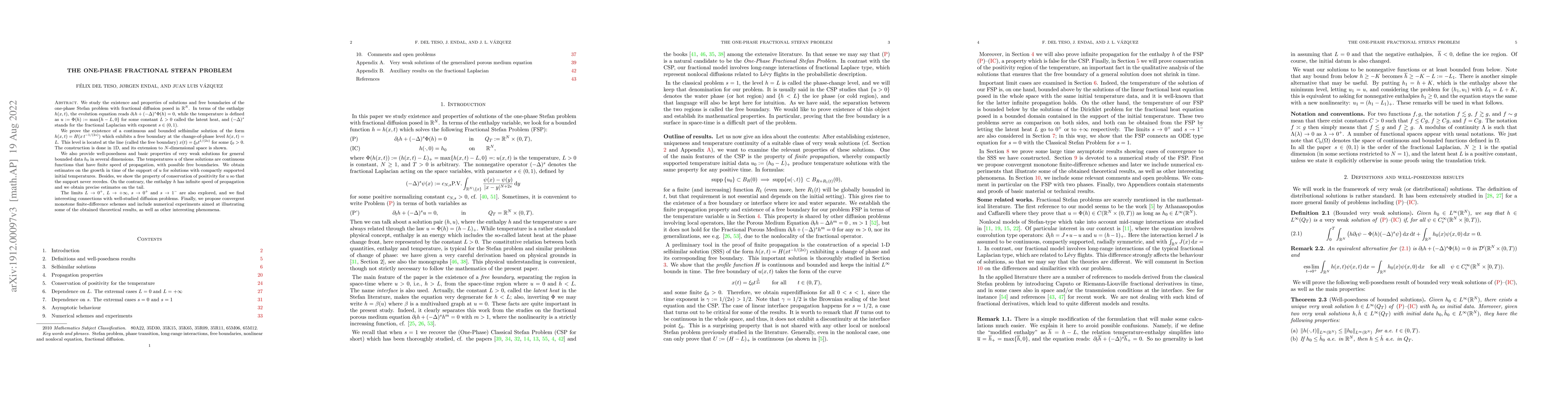 Thumbnail for The one-phase fractional Stefan problem
