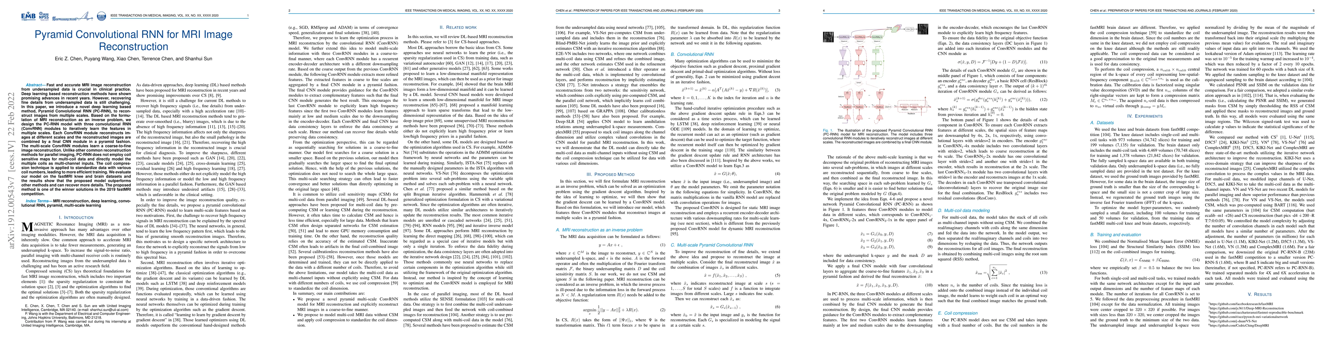 Thumbnail for Pyramid Convolutional RNN for MRI Image Reconstruction