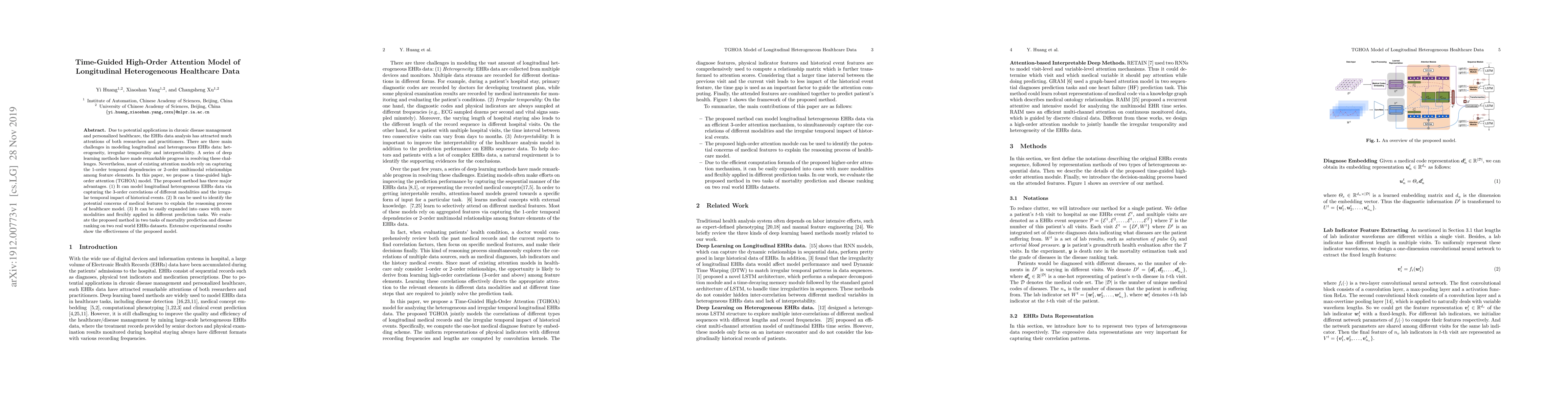 Thumbnail for Time-Guided High-Order Attention Model of Longitudinal Heterogeneous
  Healthcare Data