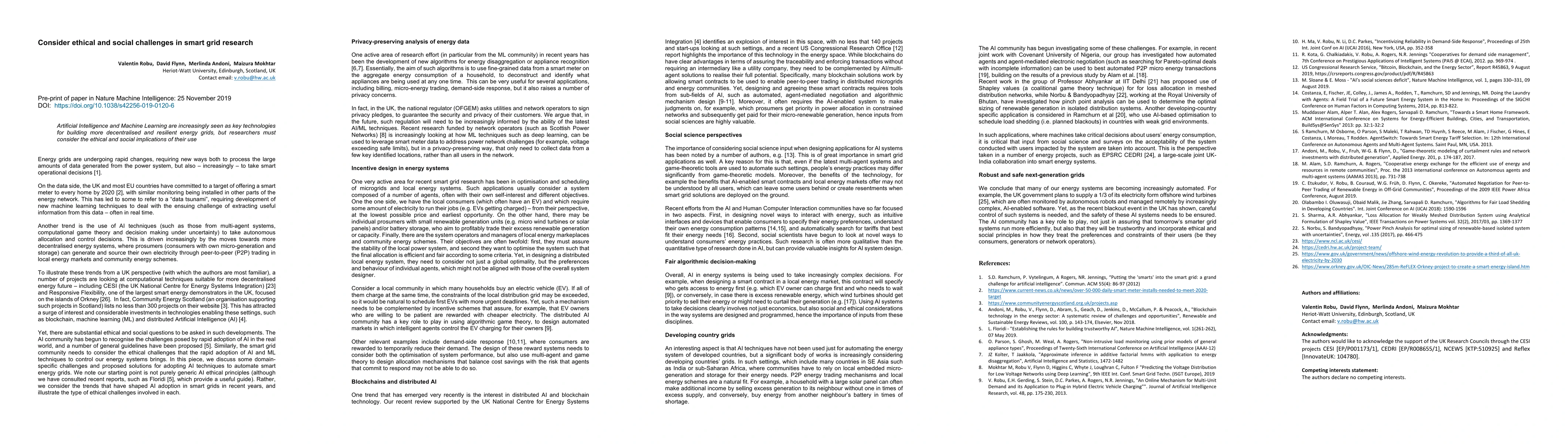 Thumbnail for Consider ethical and social challenges in smart grid research