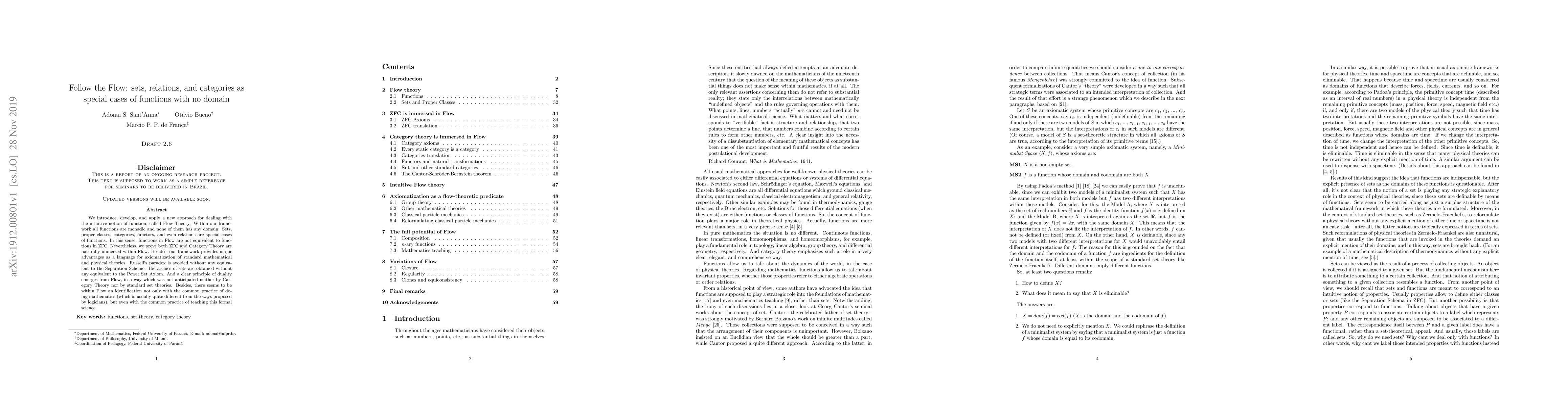 Thumbnail for Follow the Flow: sets, relations, and categories as special cases of
  functions with no domain