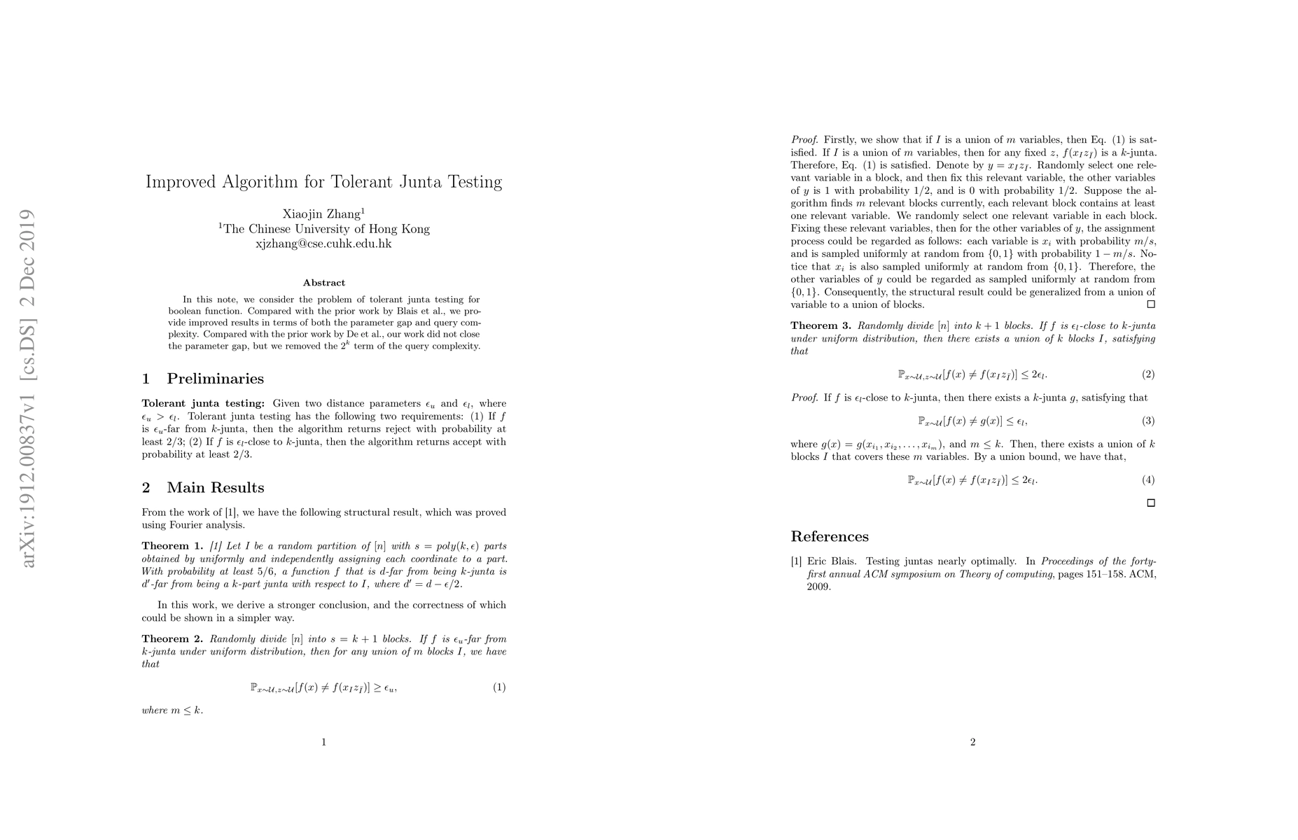 Thumbnail for Improved Algorithm for Tolerant Junta Testing