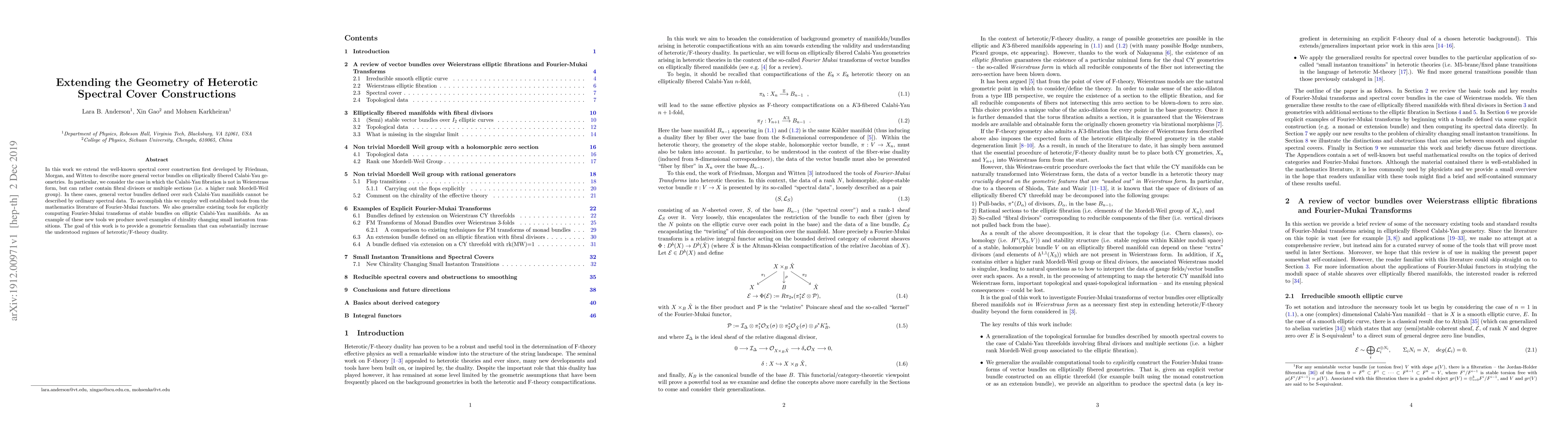 Thumbnail for Extending the Geometry of Heterotic Spectral Cover Constructions