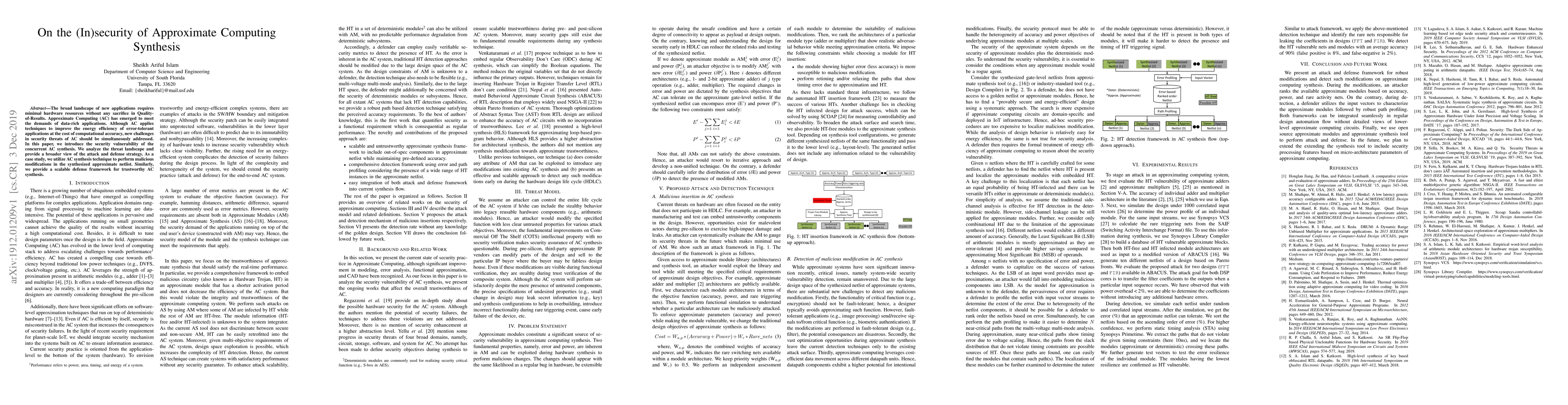 Thumbnail for On the (In)security of Approximate Computing Synthesis