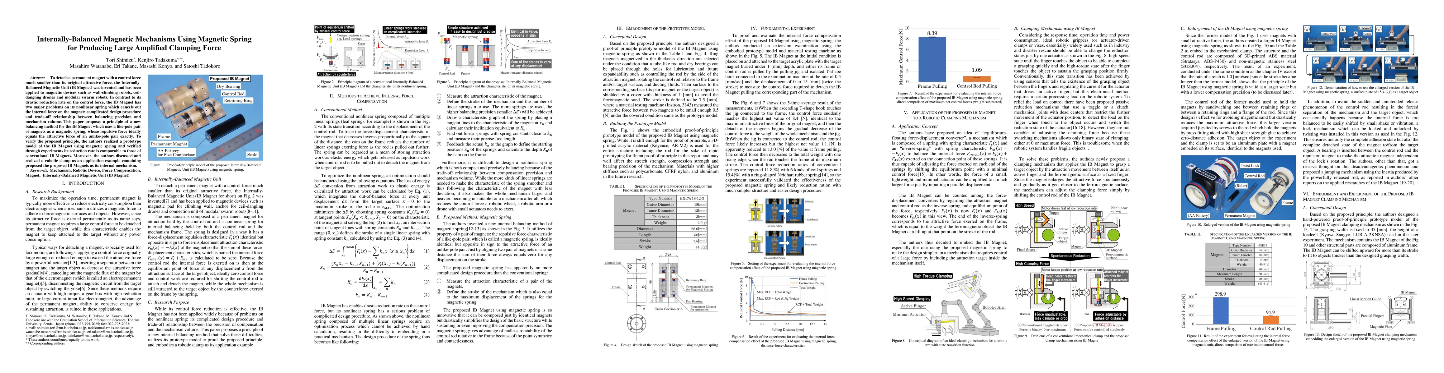 Thumbnail for Internally-Balanced Magnetic Mechanisms Using Magnetic Spring for
  Producing Large Amplified Clamping Force