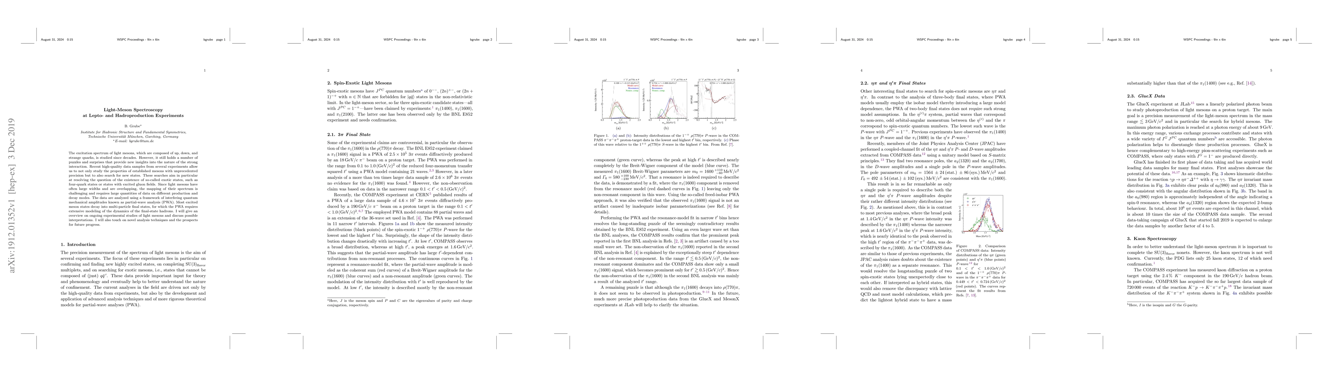 Thumbnail for Light-Meson Spectroscopy at Lepto- and Hadroproduction Experiments