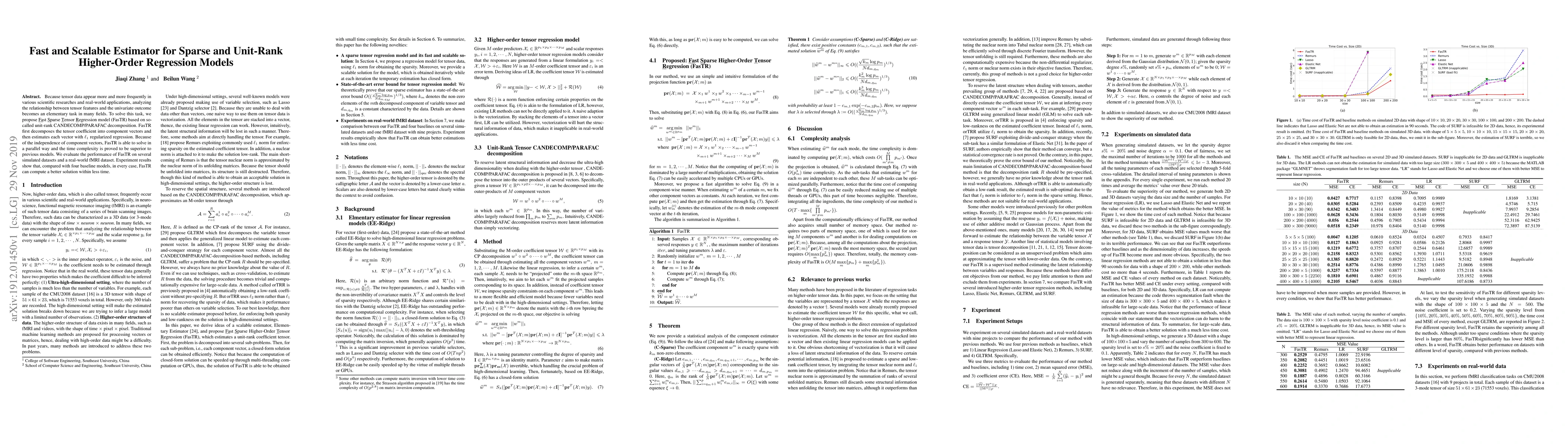 Thumbnail for Fast and Scalable Estimator for Sparse and Unit-Rank Higher-Order
  Regression Models