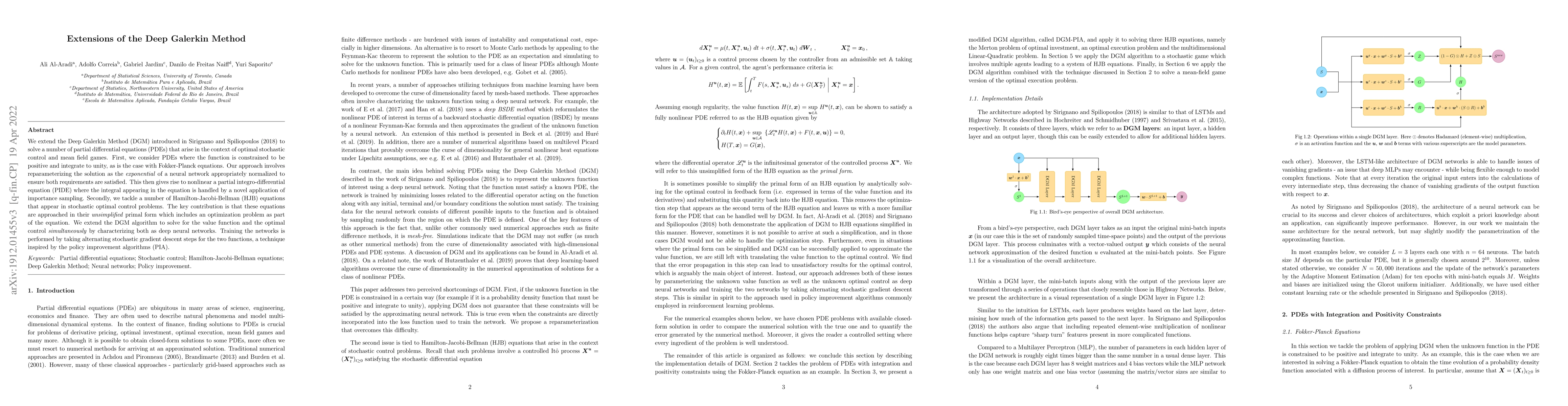Thumbnail for Extensions of the Deep Galerkin Method