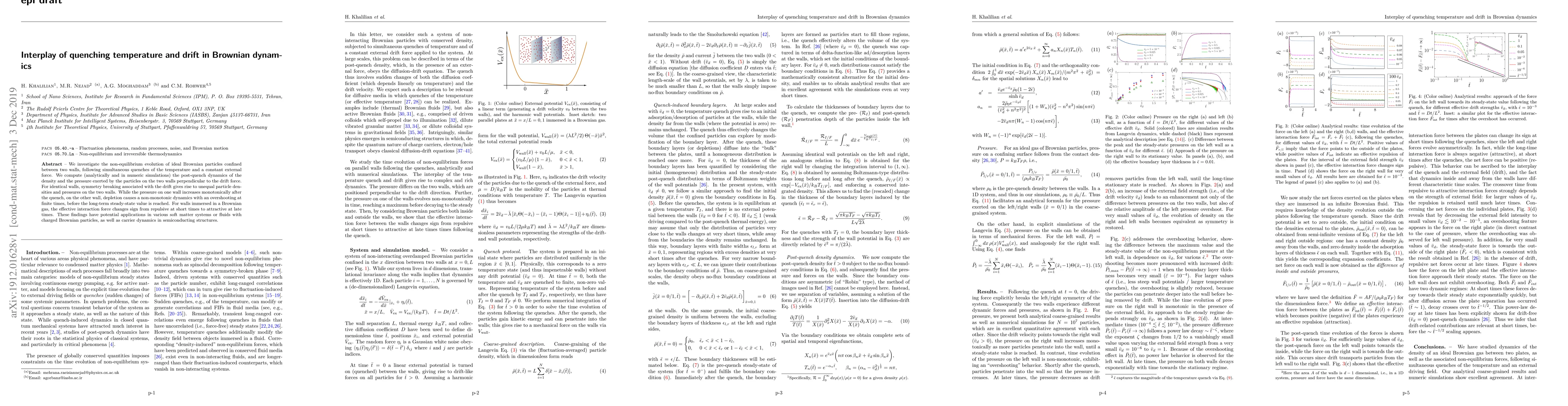 Thumbnail for Interplay of quenching temperature and drift in Brownian dynamics