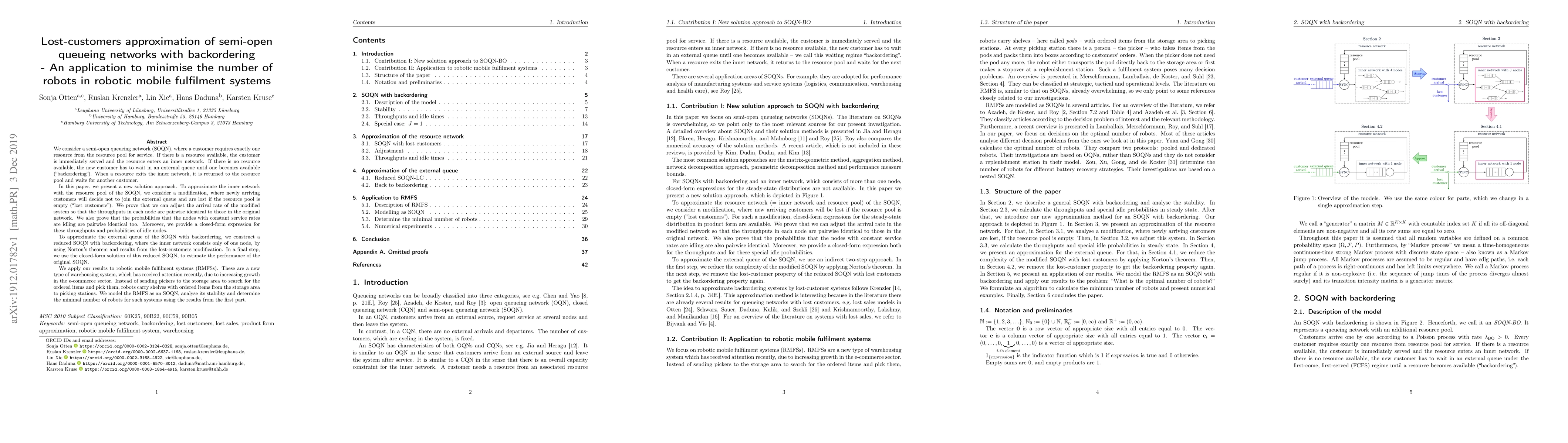Thumbnail for Lost-customers approximation of semi-open queueing networks with
  backordering -- An application to minimise the number of robots in robotic
  mobile fulfilment systems