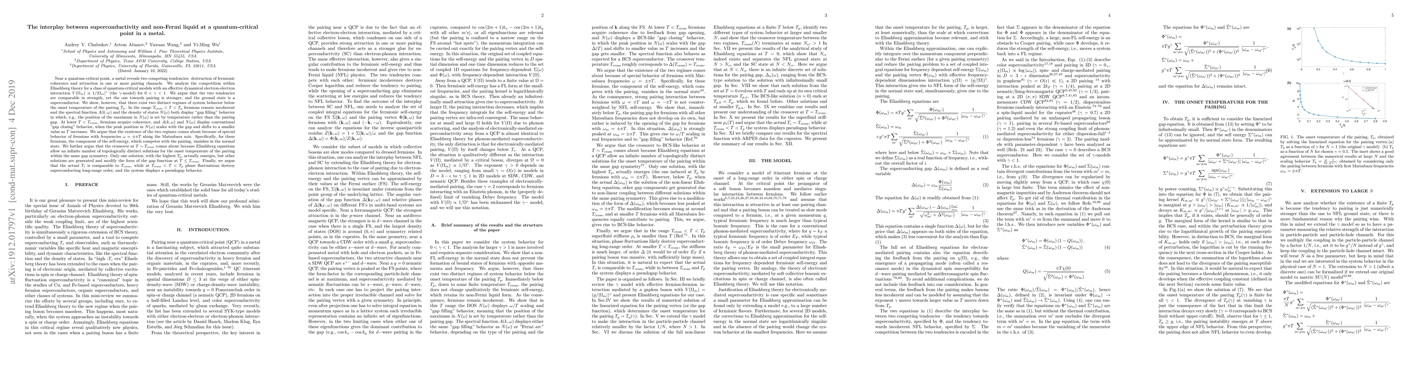 Thumbnail for The interplay between superconductivity and non-Fermi liquid at a
  quantum-critical point in a metal