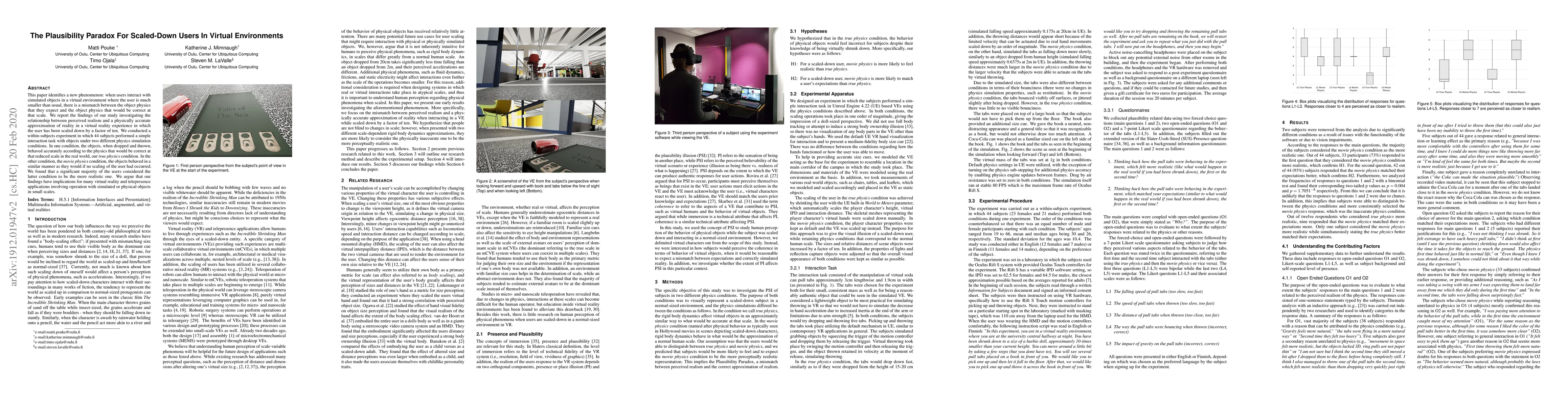 Thumbnail for The Plausibility Paradox for Scaled-Down Users in Virtual Environments