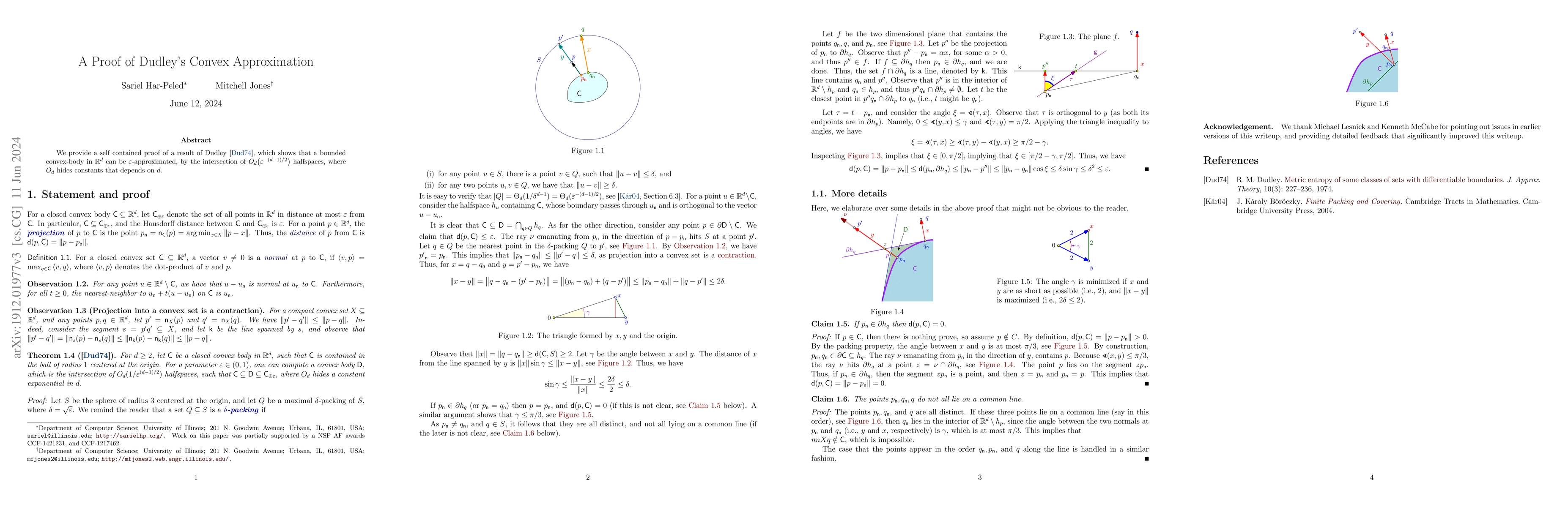 Thumbnail for Proof of Dudley's Convex Approximation