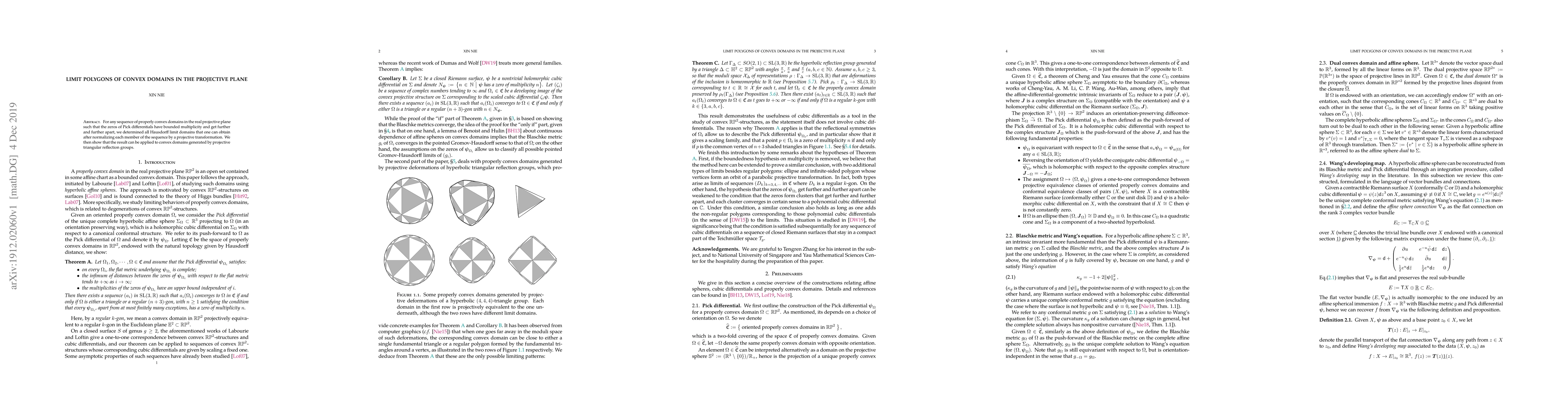 Thumbnail for Limit polygons of convex domains in the projective plane