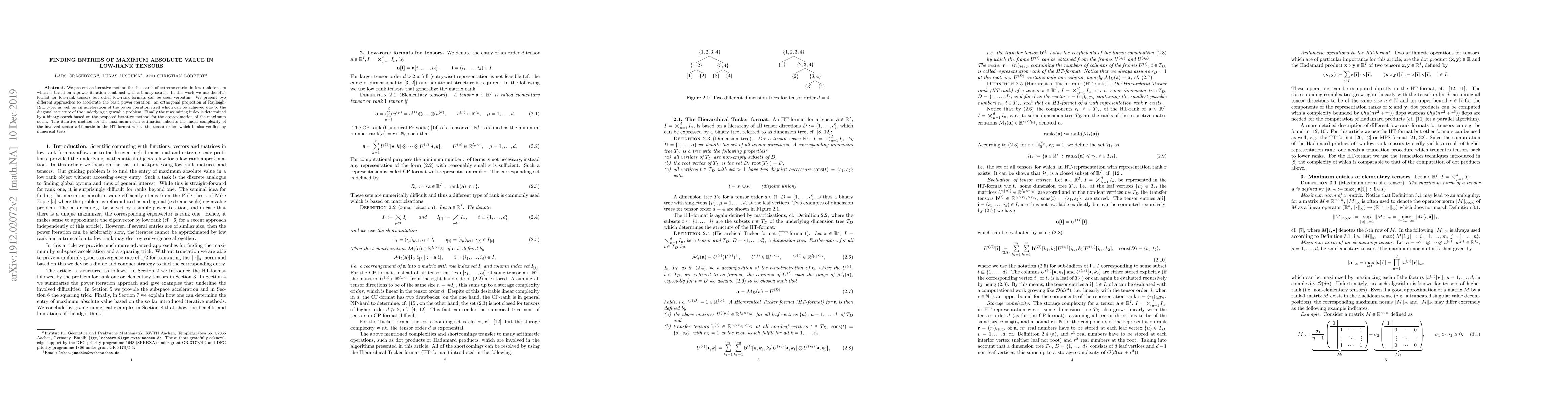 Thumbnail for Finding entries of maximum absolute value in low-rank tensors