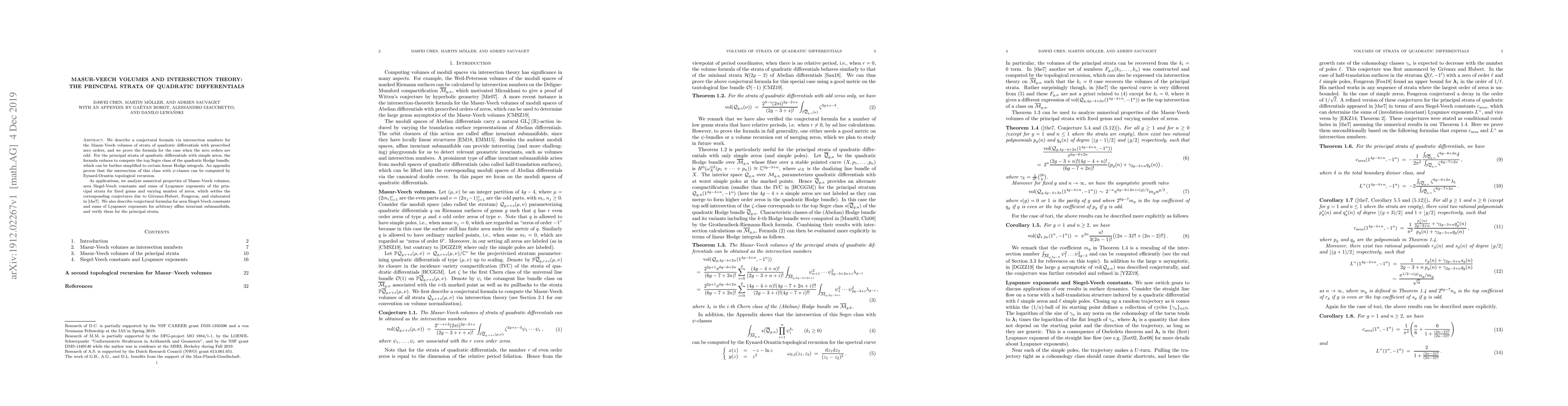 Thumbnail for Masur-Veech volumes and intersection theory: the principal strata of
  quadratic differentials