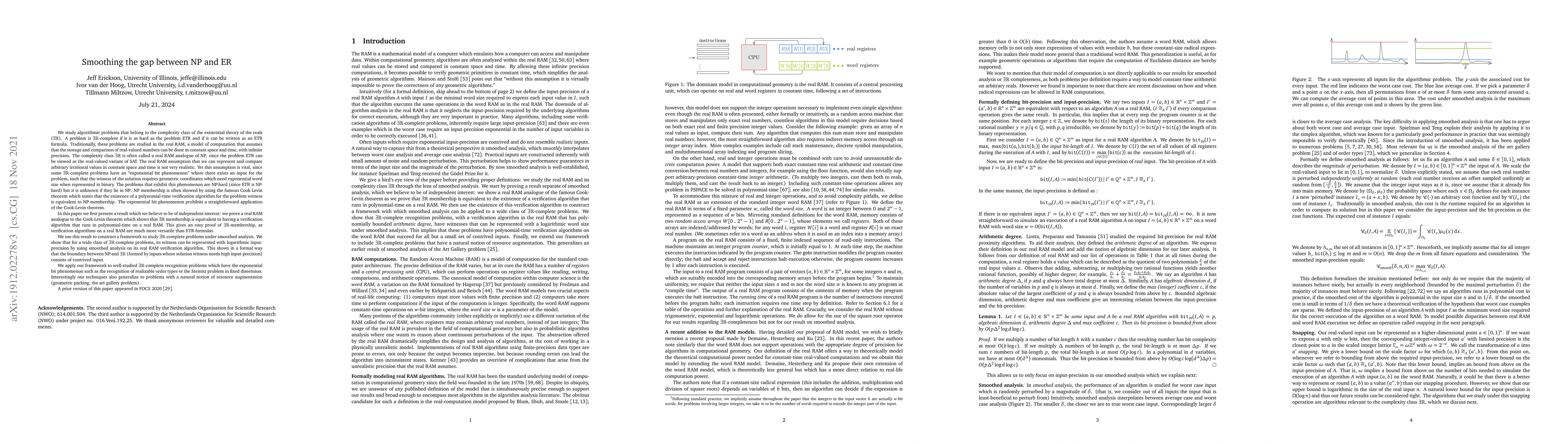 Thumbnail for Smoothing the gap between NP and ER