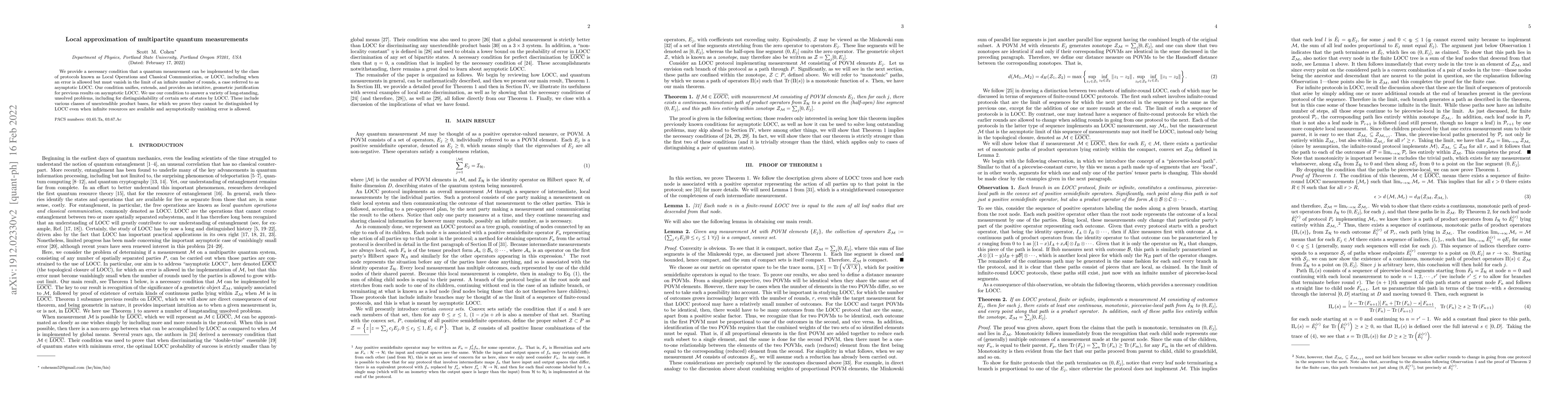 Thumbnail for Local approximation of multipartite quantum measurements