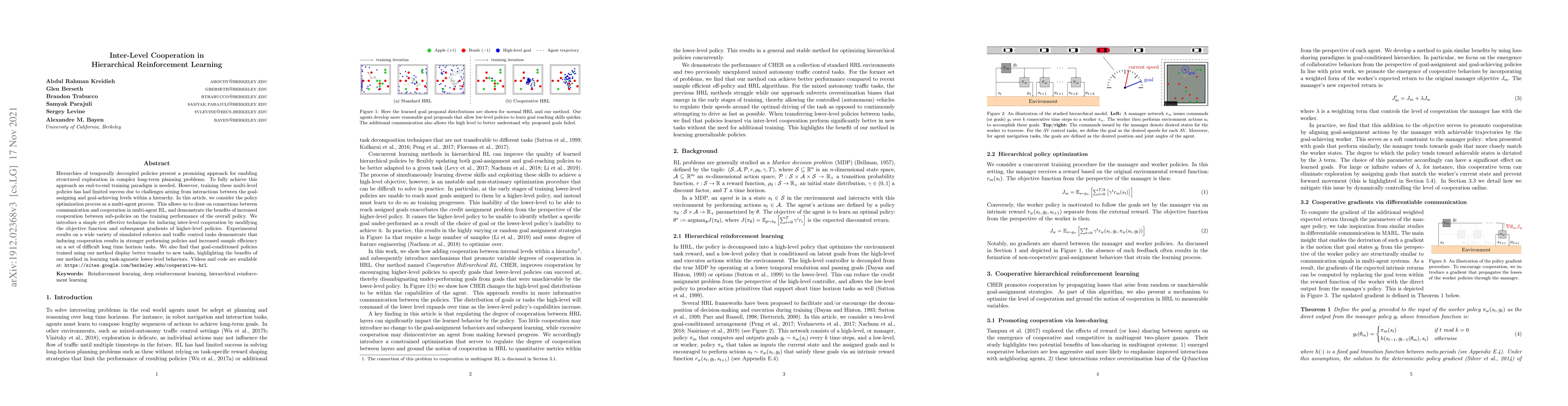 Thumbnail for Inter-Level Cooperation in Hierarchical Reinforcement Learning