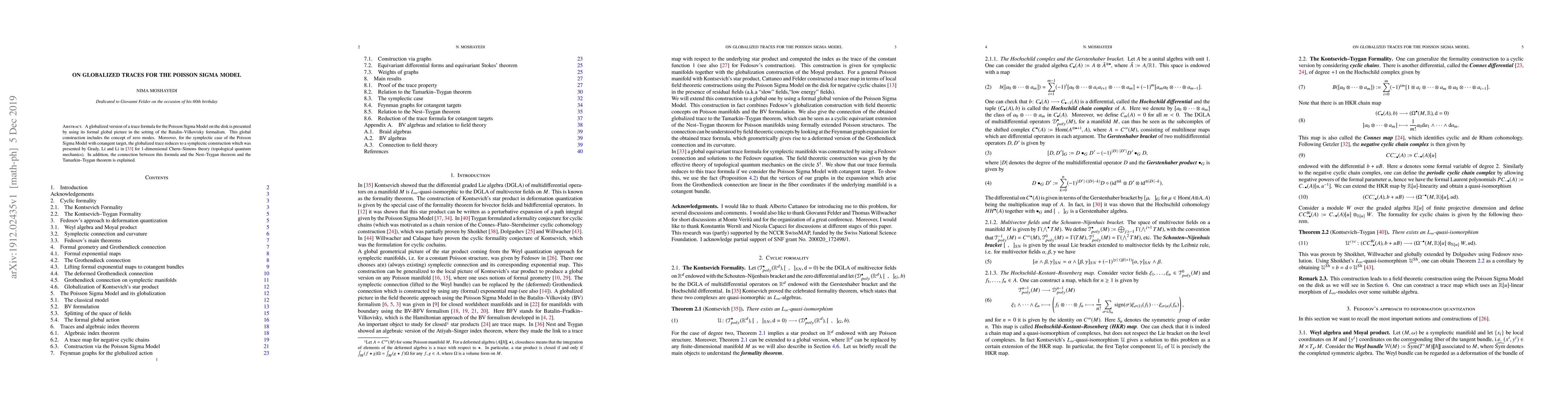 Thumbnail for On Globalized Traces for the Poisson Sigma Model