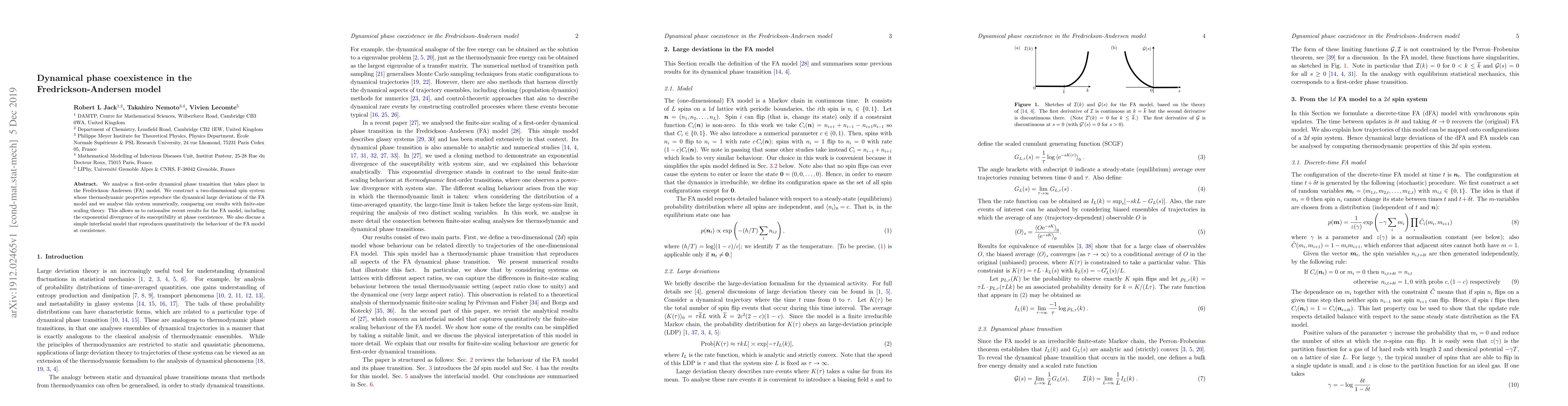 Thumbnail for Dynamical phase coexistence in the Fredrickson-Andersen model