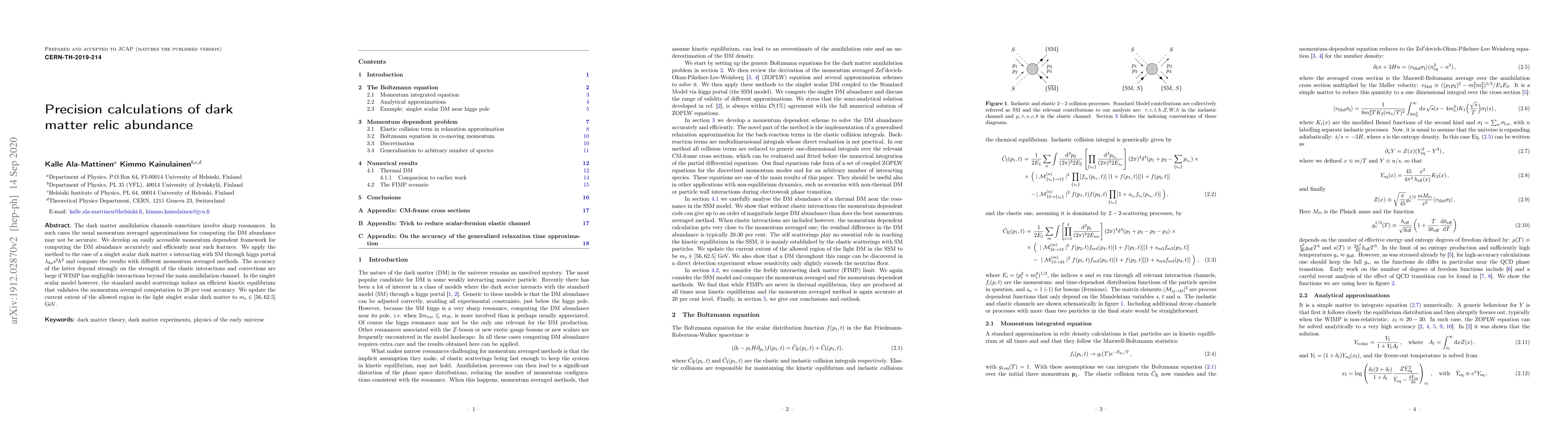 Thumbnail for Precision calculations of dark matter relic abundance