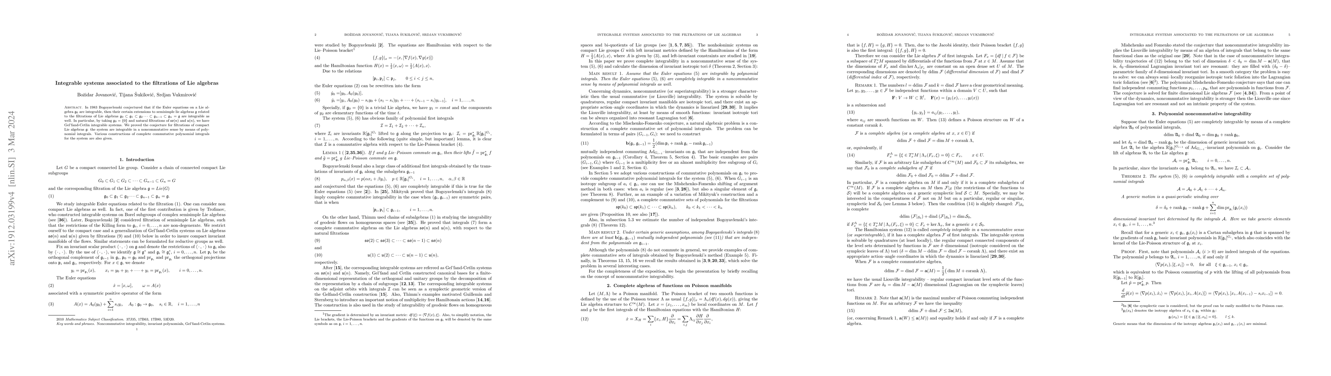 Thumbnail for Integrable systems associated to the filtrations of Lie algebras