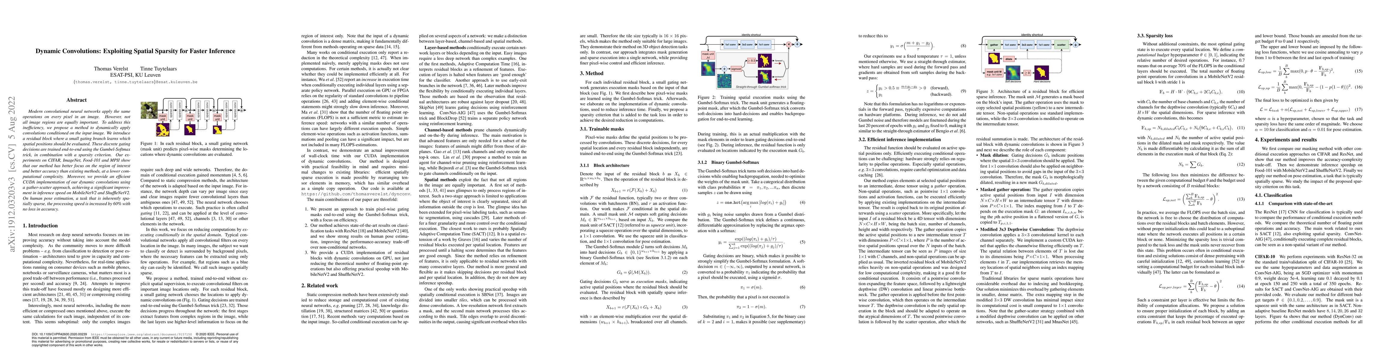 Thumbnail for Dynamic Convolutions: Exploiting Spatial Sparsity for Faster Inference