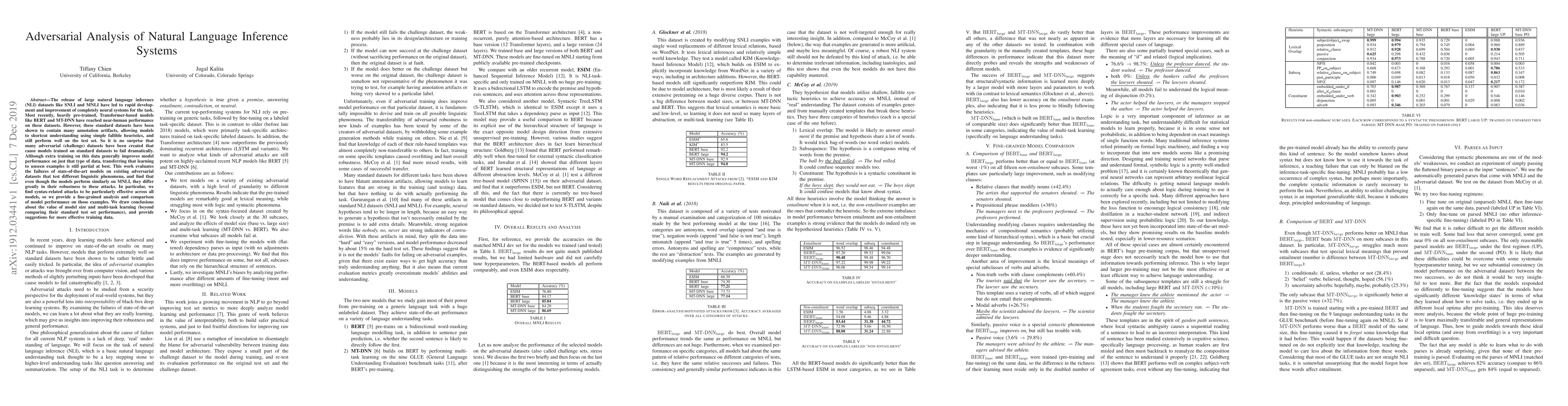 Thumbnail for Adversarial Analysis of Natural Language Inference Systems