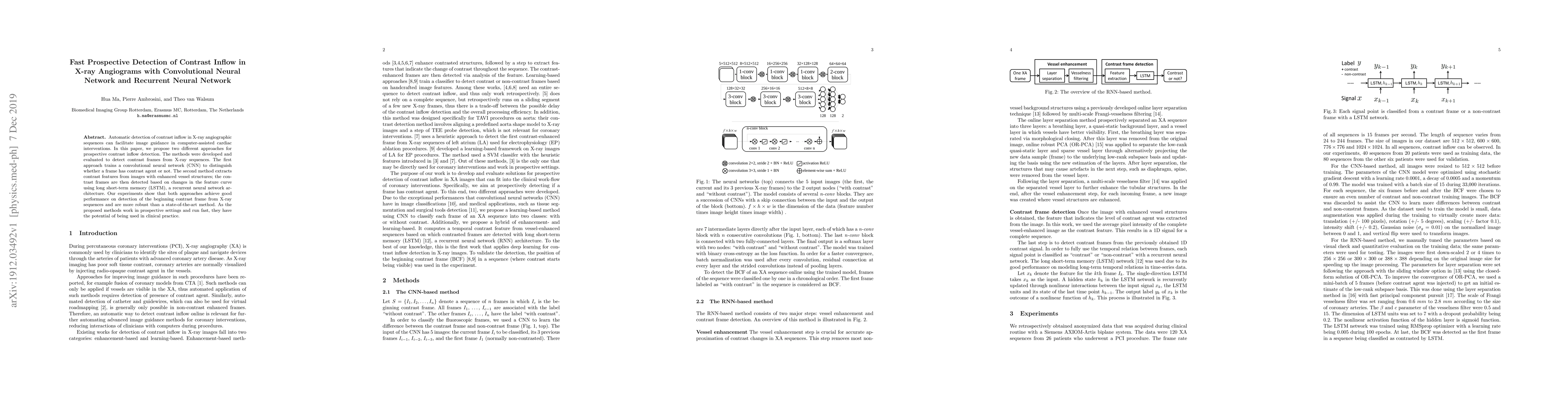 Thumbnail for Fast Prospective Detection of Contrast Inflow in X-ray Angiograms with
  Convolutional Neural Network and Recurrent Neural Network