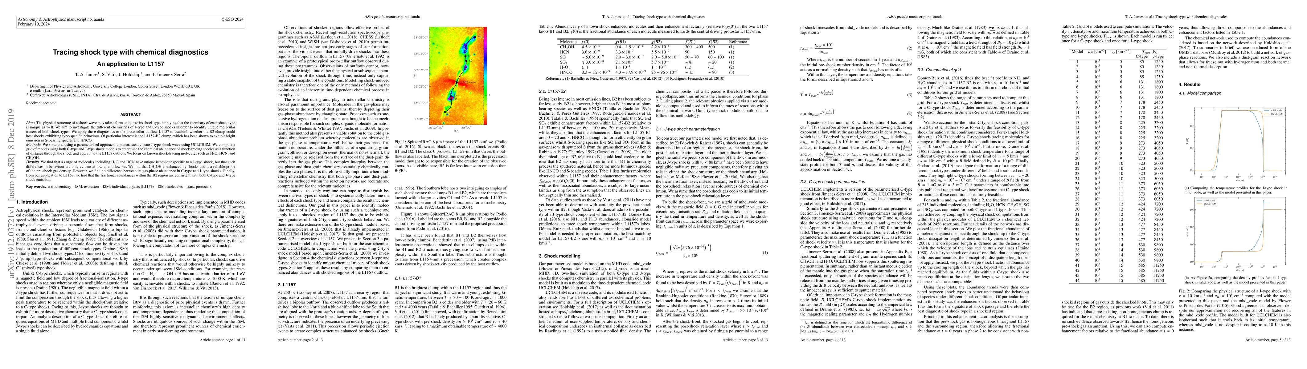 Thumbnail for Tracing shock type with chemical diagnostics: an application to L1157