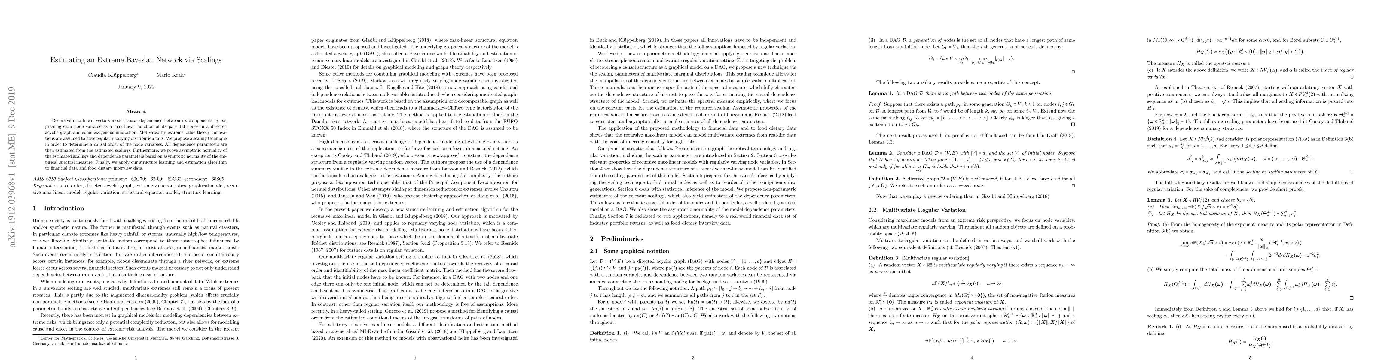 Thumbnail for Estimating an Extreme Bayesian Network via Scalings
