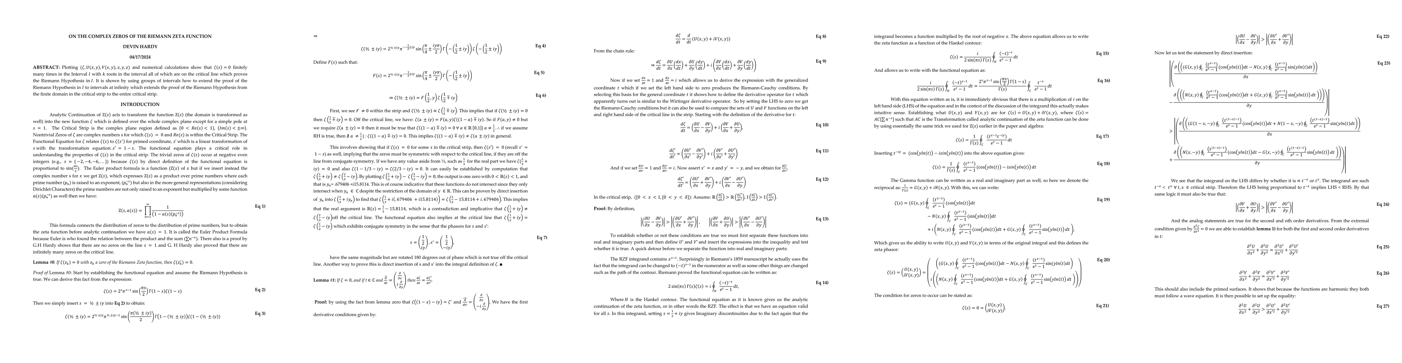 Thumbnail for On The Complex Zeros of The Riemann Zeta Function