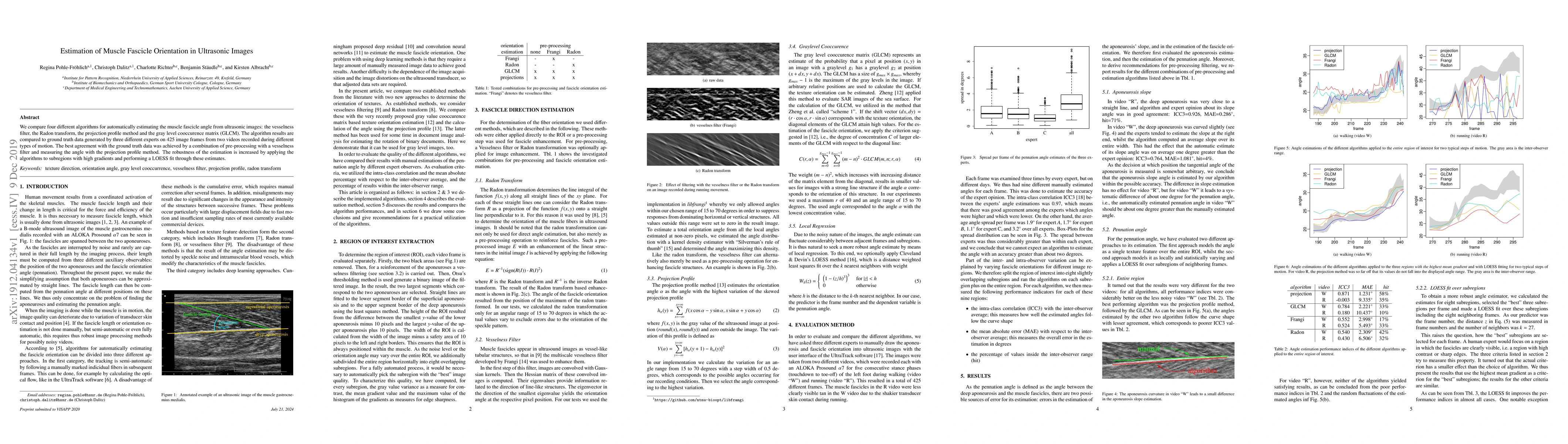 Thumbnail for Estimation of Muscle Fascicle Orientation in Ultrasonic Images