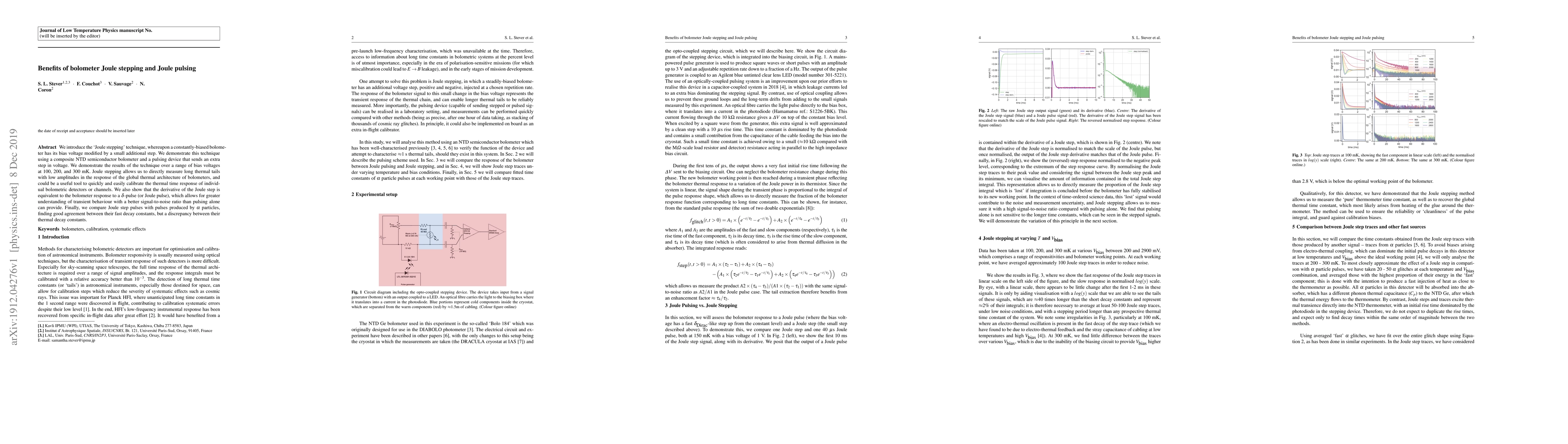 Thumbnail for Benefits of bolometer Joule stepping and Joule pulsing